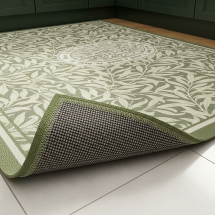 Tapis Cuisine rétro feuillage lavable