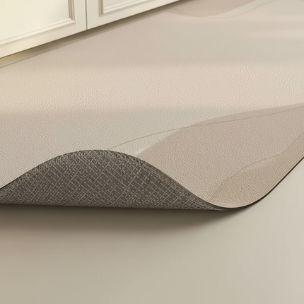 Tapis Cuisine beige ovale moderne