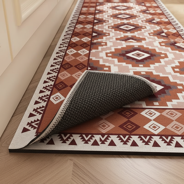 Rugs for Kitchen Floor Mat Pvc Leather Waterproof Non-slip Long Rug Anti-fatigue Foot Mats Pink Flower Home Decor Vinyl Carpet - gallery 2