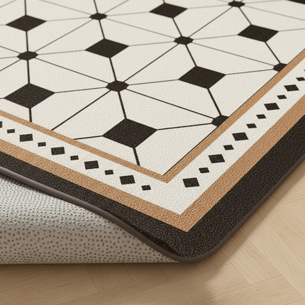 Tapis Cuisine motif carreaux imperméable