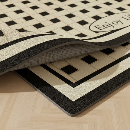 PVC Leather Scrubbed Entry Carpets Home Large Area Balcony Rug Kitchen Oil-proof Waterproof Carpet Living Room Decoration Rugs - gallery 2