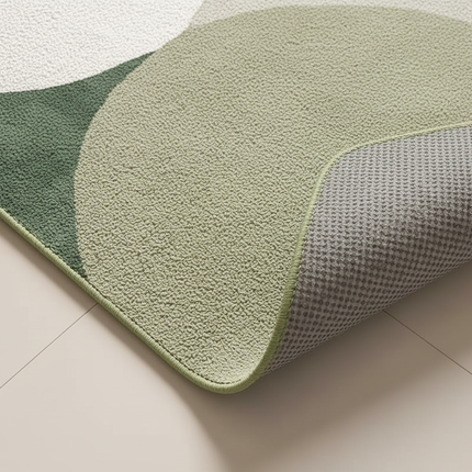Tapis Cuisine géométrique vert antidérapant