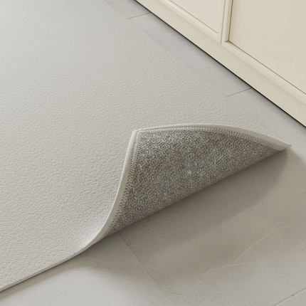 Tapis Cuisine gris clair uni antidérapant