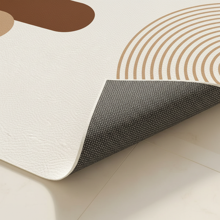 Tapis Cuisine crème géométrique antidérapant