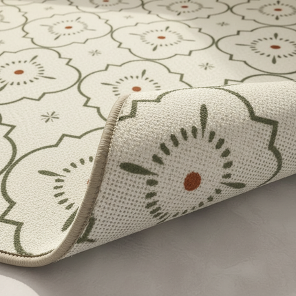 Tapis Cuisine motif carreaux clair antidérapant
