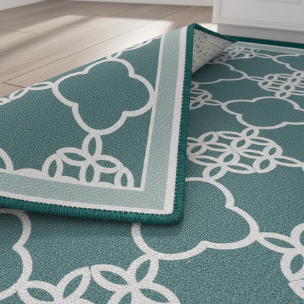 Home Kitchen Anti-oil Anti-slip Carpet PVC Leather Entrance Rugs Large Area Balcony Carpets Modern Living Room Decoration Rug - gallery 2