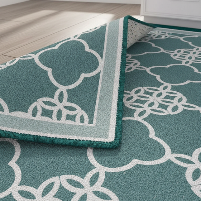 Home Kitchen Anti-oil Anti-slip Carpet PVC Leather Entrance Rugs Large Area Balcony Carpets Modern Living Room Decoration Rug - gallery 2