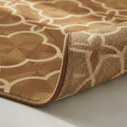Tapis Cuisine marron géométrique moderne