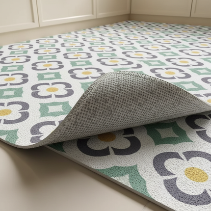 Tapis Cuisine géométrique multicolore anti-tache