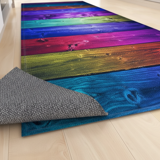 Wood Grain Kitchen Rug Bedroom Entrance Doormat Anti-Slip Living Room Floor Decor Carpet Home Bath Hallway Foot Mat Custom Made - gallery 2