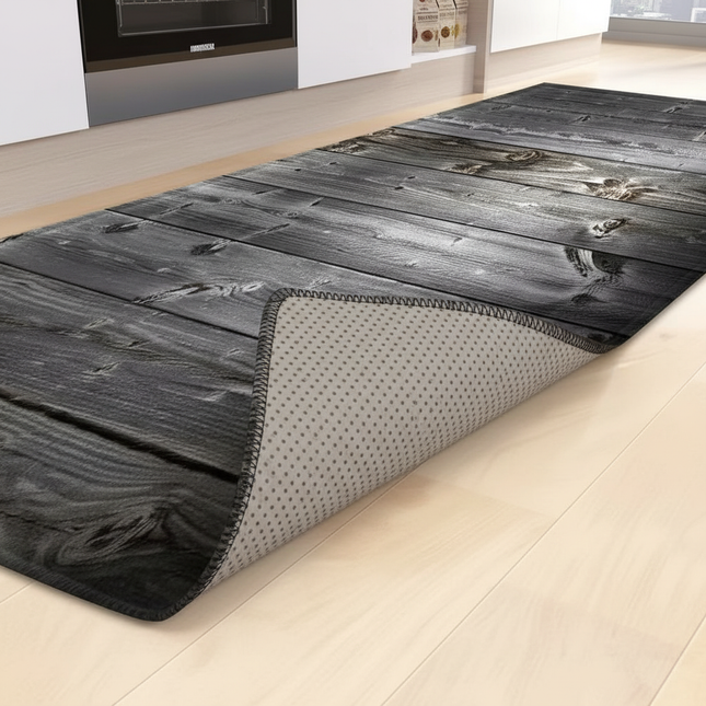 Wood Grain Kitchen Rug Bedroom Entrance Doormat Anti-Slip Living Room Floor Decor Carpet Home Bath Hallway Foot Mat Custom Made - gallery 2