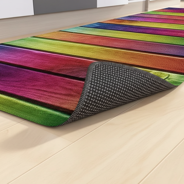 Wood Grain Kitchen Rug Bedroom Entrance Doormat Anti-Slip Living Room Floor Decor Carpet Home Bath Hallway Foot Mat Custom Made - gallery 2