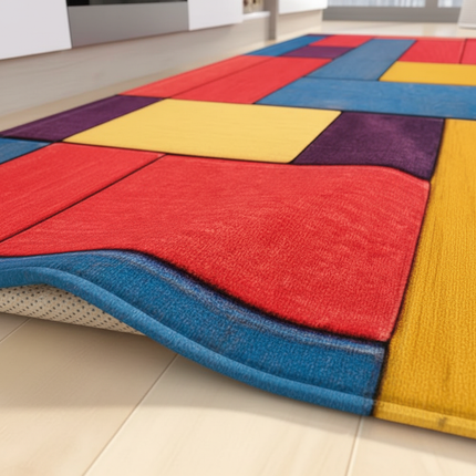Tapis Cuisine multicolore géométrique antidérapant