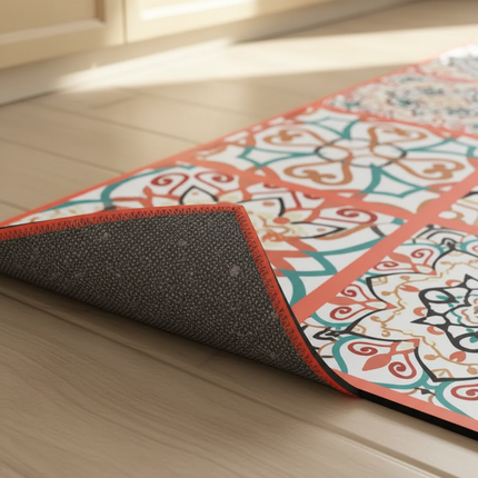 Tapis Cuisine mosaïque coloré antidérapant