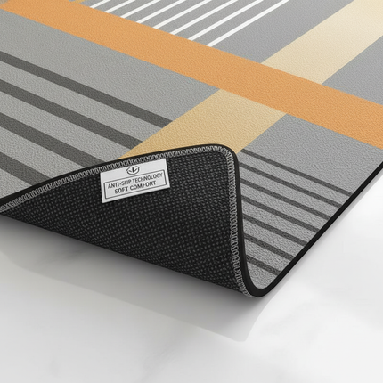 Tapis Cuisine gris géométrique moderne