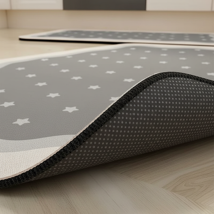 Tapis Cuisine gris étoiles antidérapant