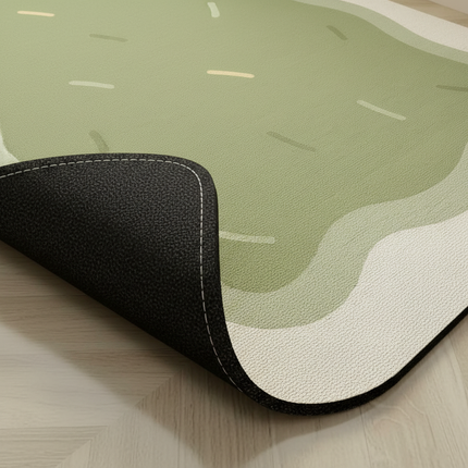 Tapis Cuisine vert clair moderne antidérapant