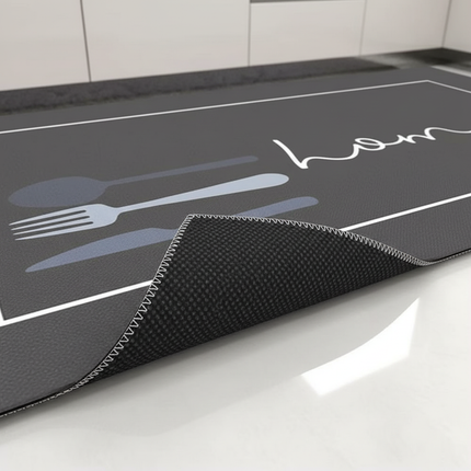 Tapis Cuisine Gris Design Lavable