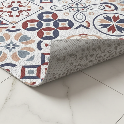 Tapis Cuisine carreaux de ciment antidérapant lavable