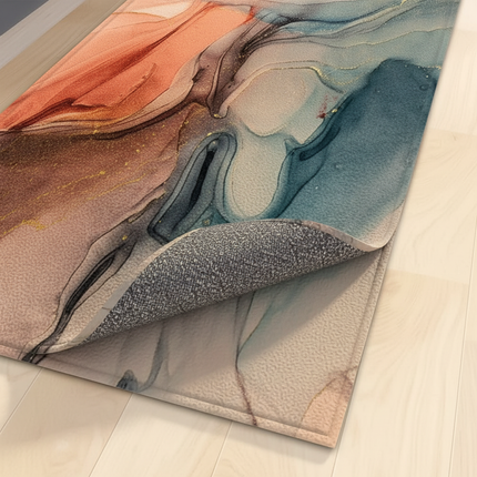 Tapis Cuisine marbré moderne antidérapant élégant