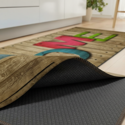 Tapis Cuisine motif bois HOME antidérapant