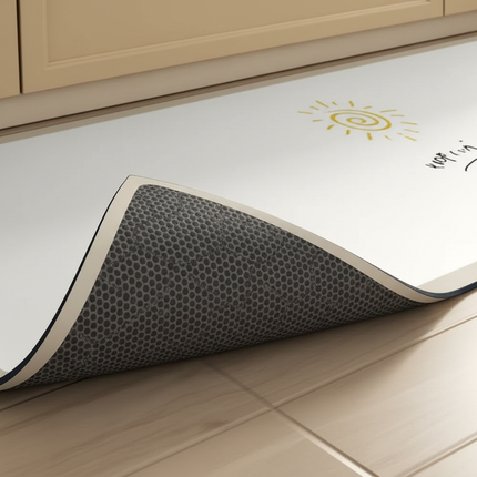 Tapis Cuisine blanc long antidérapant