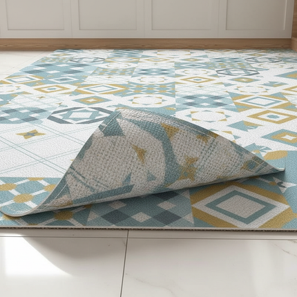 Tapis Cuisine vinyle géométrique antidérapant
