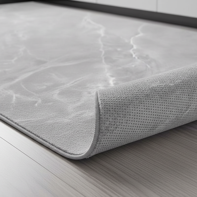 Kitchen Carpet Waterproof PVC Floor Mat Marble Pattern Leather Mats Modern Rug Anti-Slip Long Strip Area Mat Home Decor Rugs - gallery 2