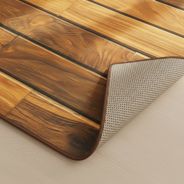 Wood Plank Stripe Color Pattern Home Kitchen Floor Mat Door Front Decoration Floor Mat - gallery 2