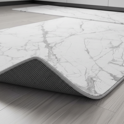 Kitchen Carpet Waterproof PVC Floor Mat Marble Pattern Leather Mats Modern Rug Anti-Slip Long Strip Area Mat Home Decor Rugs - gallery 2