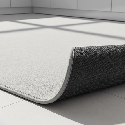 Tapis Cuisine gris clair uni absorbant