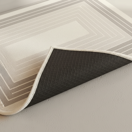 Tapis Cuisine motif géométrique gris dégradé antidérapant
