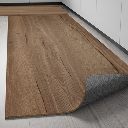 Tapis Cuisine motif bois antidérapant
