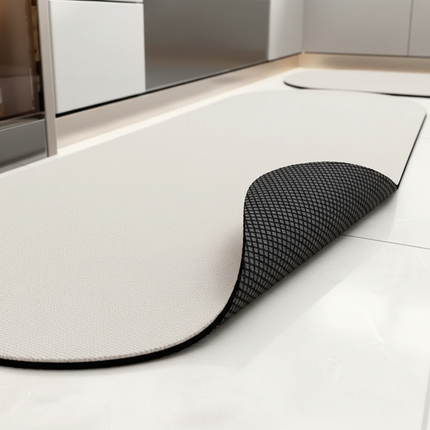 Tapis Cuisine Ovale Crème Absorbant