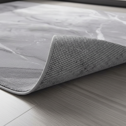 Tapis Cuisine Gris Marbré Antidérapant