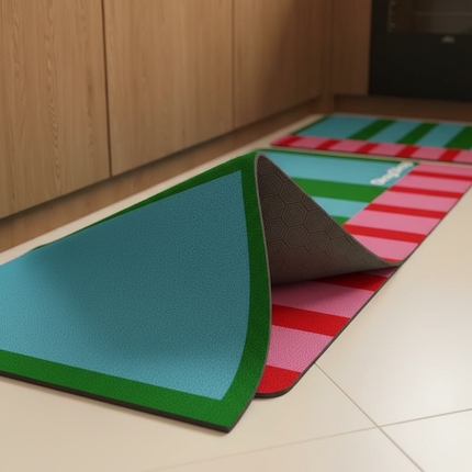Tapis Cuisine rayé coloré antidérapant