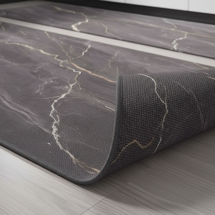 Kitchen Carpet Waterproof PVC Floor Mat Marble Pattern Leather Mats Modern Rug Anti-Slip Long Strip Area Mat Home Decor Rugs - gallery 2