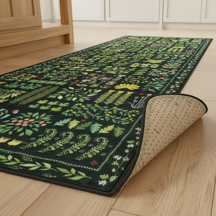 VIKAMA Spring-Like Faux Cashmere Washable Back Carpet, Corridor And Kitchen Door Mat, Anti-Slip Washable Home Decoration - gallery 2