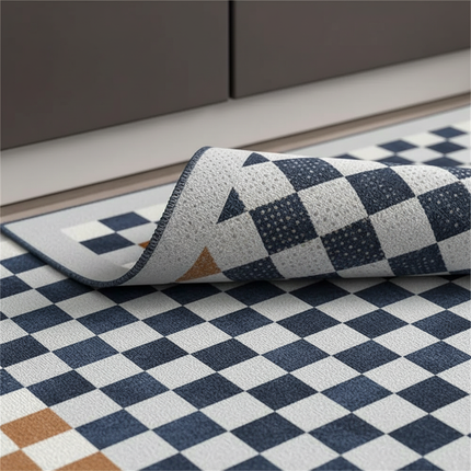 Tapis Cuisine damier moderne antidérapant