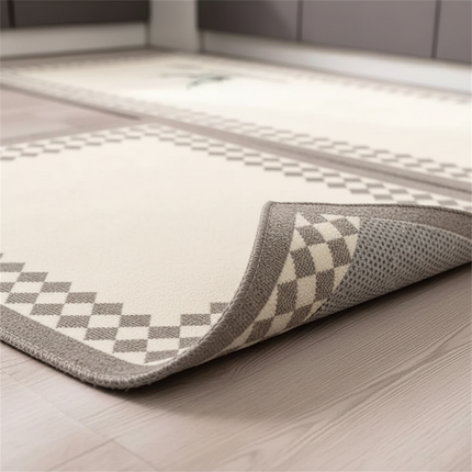 Tapis Cuisine Crème Moderne Lavable