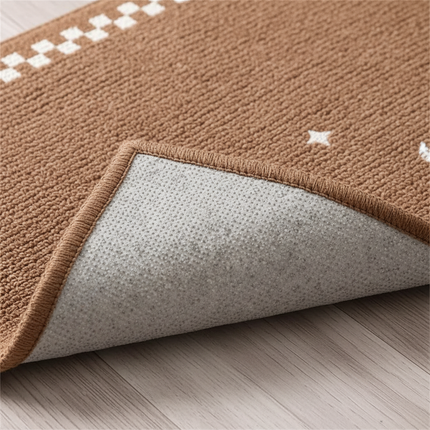 Tapis Cuisine terracotta à carreaux antidérapant