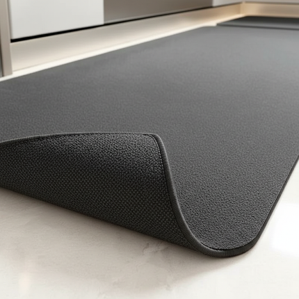 Tapis Cuisine gris foncé moderne antidérapant