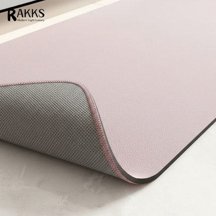 Tapis Cuisine rose poudré antidérapant