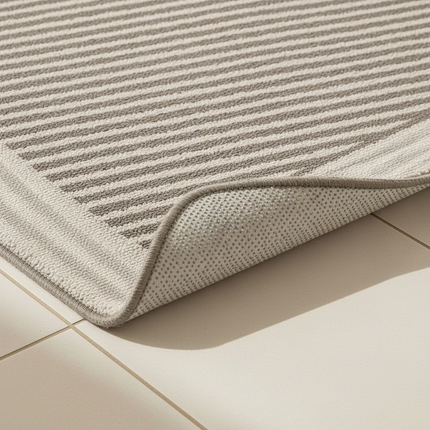 Tapis Cuisine rayé gris antidérapant
