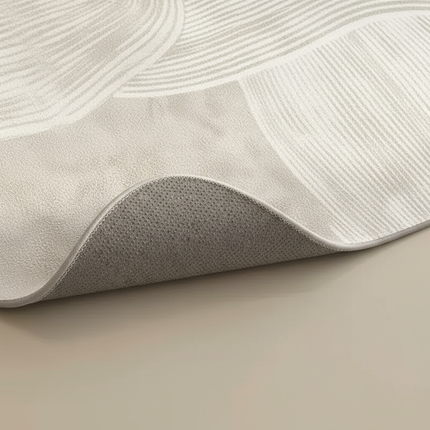 Tapis Cuisine beige ondulé antidérapant