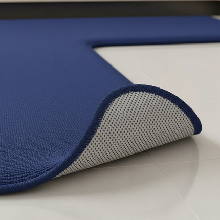 Thickened kitchen L-shaped absorbent floor mat household flannel non-slip anti-fall mat dirt-resistant oil-absorbing foot mat - gallery 2