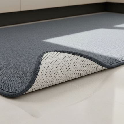 Tapis Cuisine en L gris anthracite antidérapant
