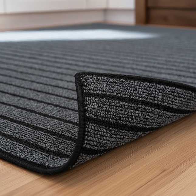 40cmx3m DIY Solid Color Striped Kitchen Door Mat Floor Mat Room Decoration Self-adhesive Non-slip Carpet Home Decor Hallway Rug - gallery 2