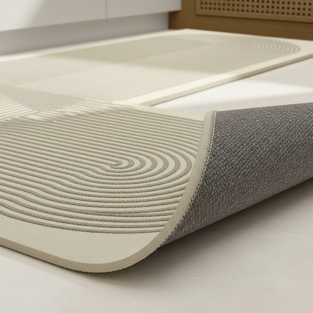 Waterproof Anti-slip Kitchen Floor Mat Pvc Leather Carpet Oil-proof Foot Mats Home Decoration Runner Rug 카페트 Alfombras De Cocina - gallery 2