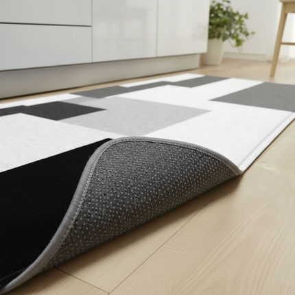Tapis Cuisine moderne géométrique antidérapant décoratif